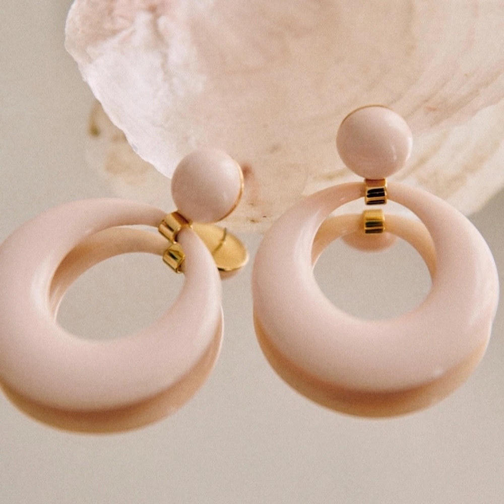 Sezane Cecelia earrings Ecru NWOT